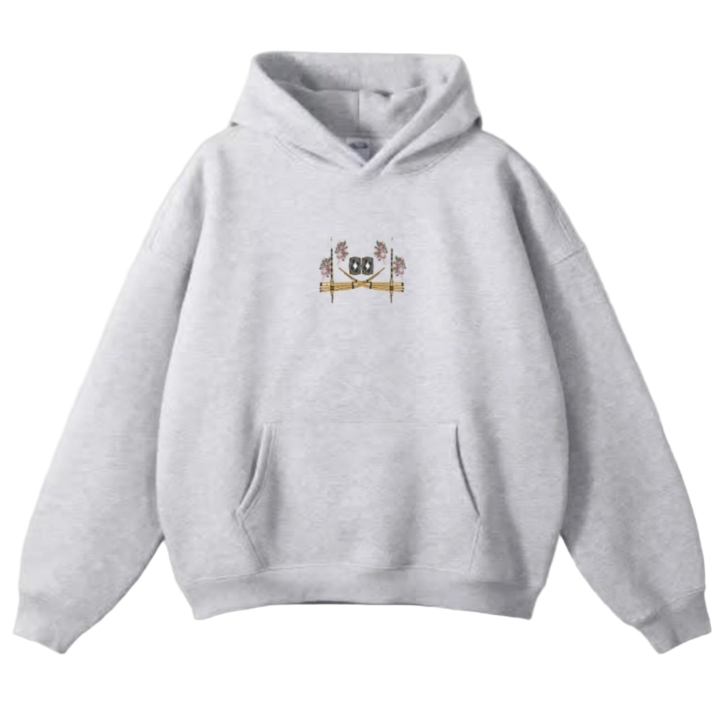 Flower Grey Hoodie