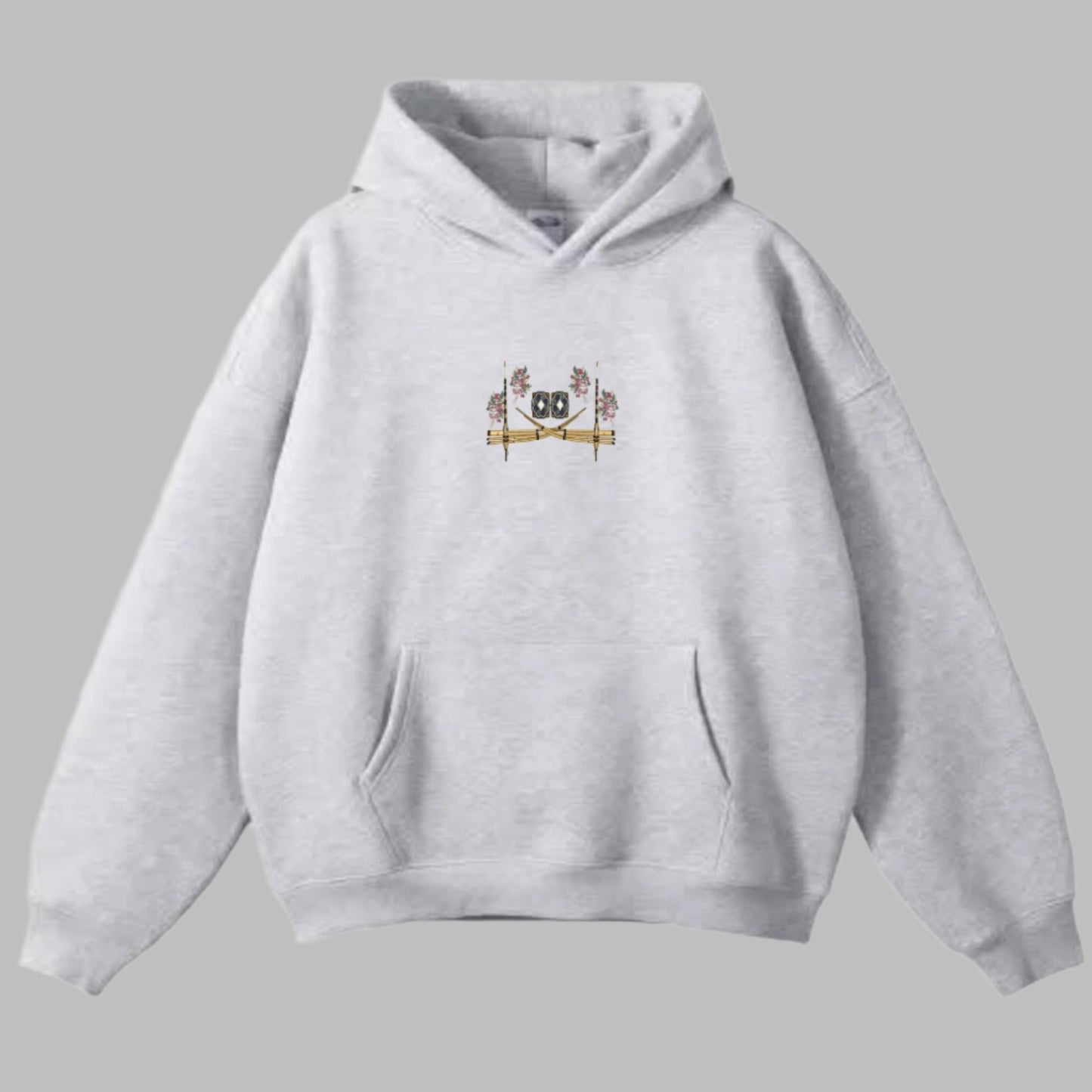 Flower Grey Hoodie